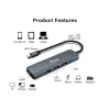 Equip USB-C 5-in-1 MULTIFUNKTSIOONIGA adapter, HDMI, USB 3.2 GEN1, 100W USB PD