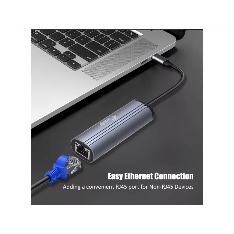 Equip USB-C — RJ45 Gigabit võrk + PD Adapter USB USB-C 100W