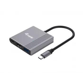 Equip 3-ühes USB-C HDMI / USB-A / USB PD adapter, 3.2 Gen 1 (3.1 Gen 1), USB USB-C, HDMI-väljund, 3840 x 2160 pikslit