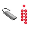 Equip USB-C 9-in-1 multifunktsionaalne adapter, HDMI 4K/60 Hz, Gigabit LAN, USB 3.2 Gen1, SD/TF, 100 W USB PD
