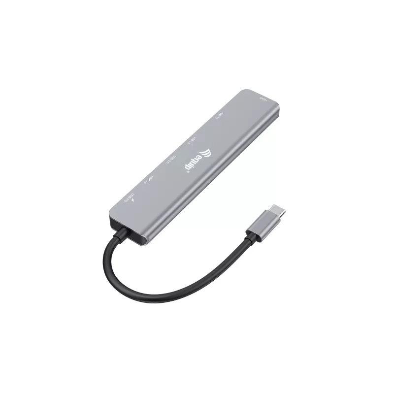 Equip USB-C 7-in-1 multifunktsionaalne adapter, HDMI 4K/60Hz, USB 3.2 Gen1 x 3, TF/MICRO SD, 100W USB PD
