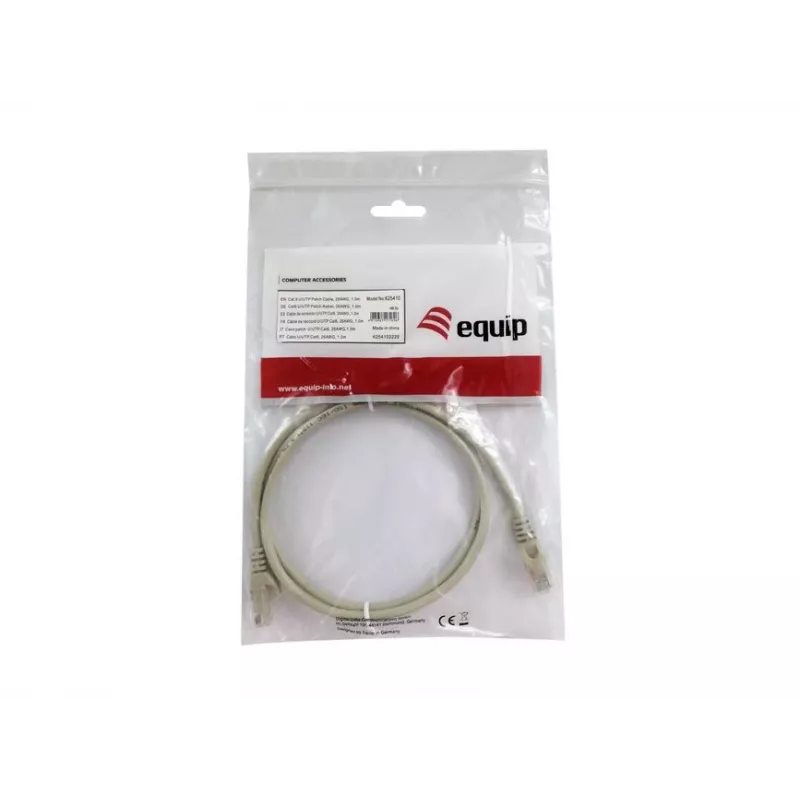 Equip Cat.6 U/UTP patch-kaabel, 1.0m, Beige, 1 m, Cat6, U/UTP (UTP), RJ-45, RJ-45, Beige