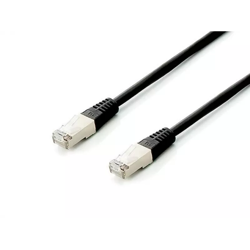 Equip Cat.6A Platinum S/FTP patch-kaabel, must, 1,0 m, 10 tk/kompl.