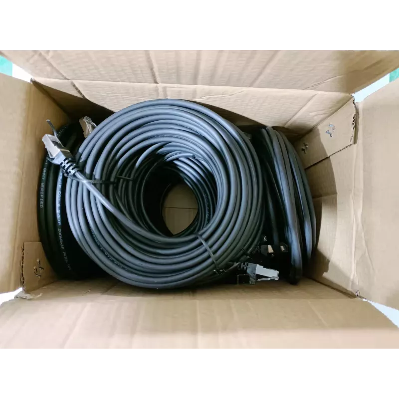 Equip Cat.6 S/FTP paigalduskaabel, 10,0 m, must, 9 tk/komplekt
