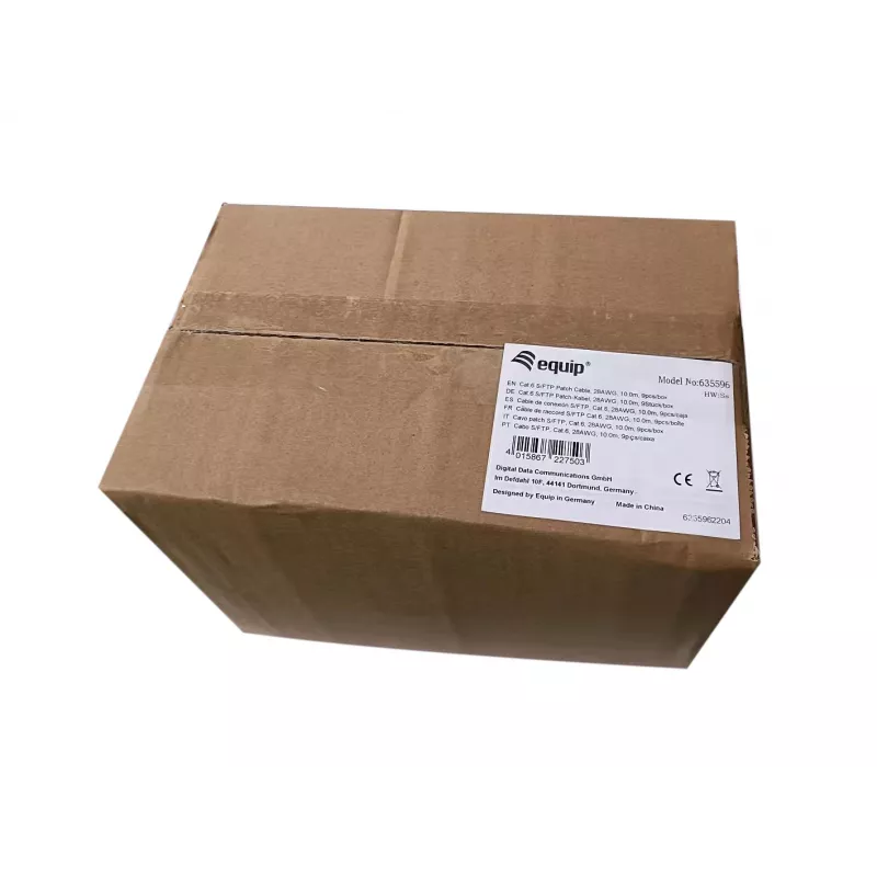 Equip Cat.6 S/FTP paigalduskaabel, 10,0 m, must, 9 tk/komplekt