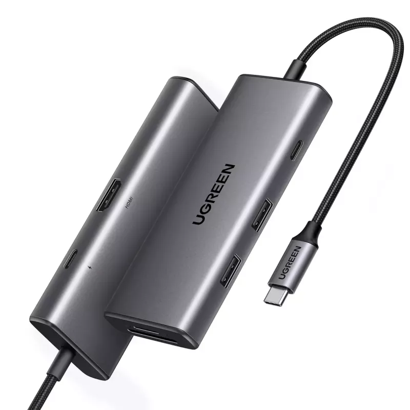 USB-C mitmeotstarbeline adapter UGREEN 15531 HDMI USB 3.0 Ethernet