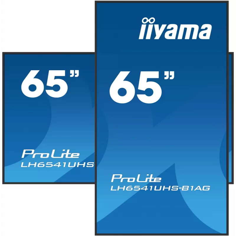 iiyama LH6541UHS-B1AG Signage-ekraan 163,8 cm (64,5 tolli) LCD 500 cd/m² 4K Ultra HD Must 24/7