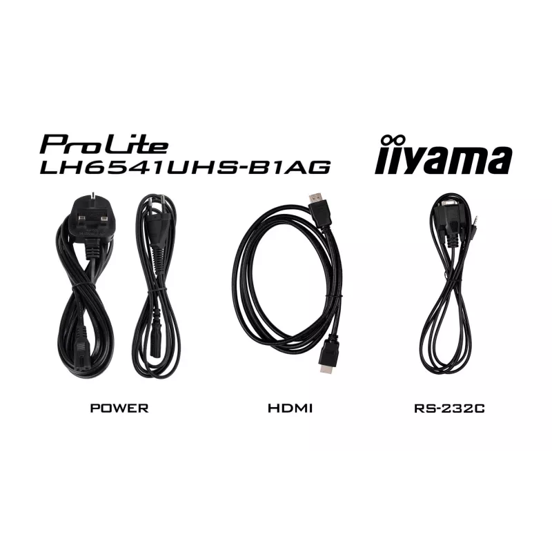 iiyama LH6541UHS-B1AG Signage-ekraan 163,8 cm (64,5 tolli) LCD 500 cd/m² 4K Ultra HD Must 24/7