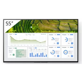 Sony FW-55BZ30L Signage Display Digitaalne siltide lameekraan 139,7 cm (55 tolli) LCD Wi-Fi 440 cd/m² 4K Ultra HD Must Android 24/7