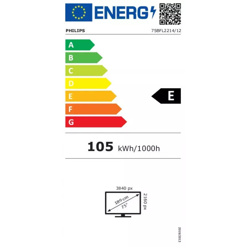 Philips 75BFL2214/12 TV 190.5 cm (75 tolli) 4K Ultra HD nutiteler Wi-Fi antratsiit, hall 350 cd/m²