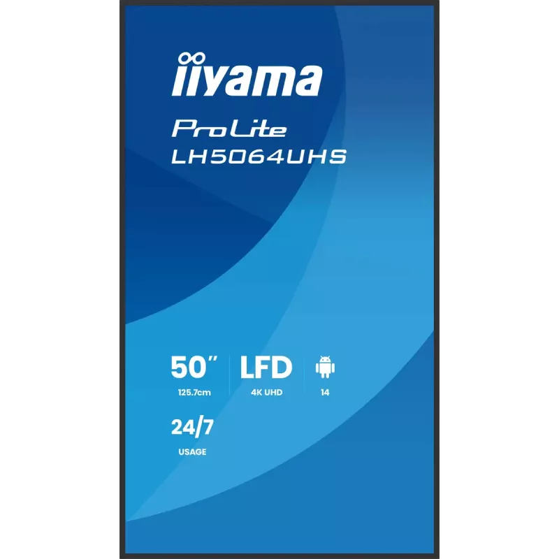 Digitaalne infokuva iiyama LH5064UHS-B1AG 50 tolli 4K Ultra HD