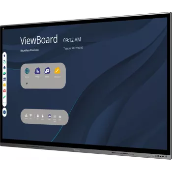 Viewsonic IFP7562 Signage Display Interaktiivne lameekraan 190.5 cm (75 tolli) LED Wi-Fi 350 cd/m² 4K Ultra HD Must Puuteekraan Sisseehitatud protsessor Android