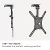 Equip 23–55 tolli laekinnitusega teleriklamber, 75 x 75 mm, 400 x 400 mm, 0–80°, -45–45°, roostevaba teras, must