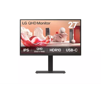 LG 27BA75QB-B.AEU arvutimonitor 68,6 cm (27 tolli) 2560 x 1440 pikslit Wide Quad HD LED must