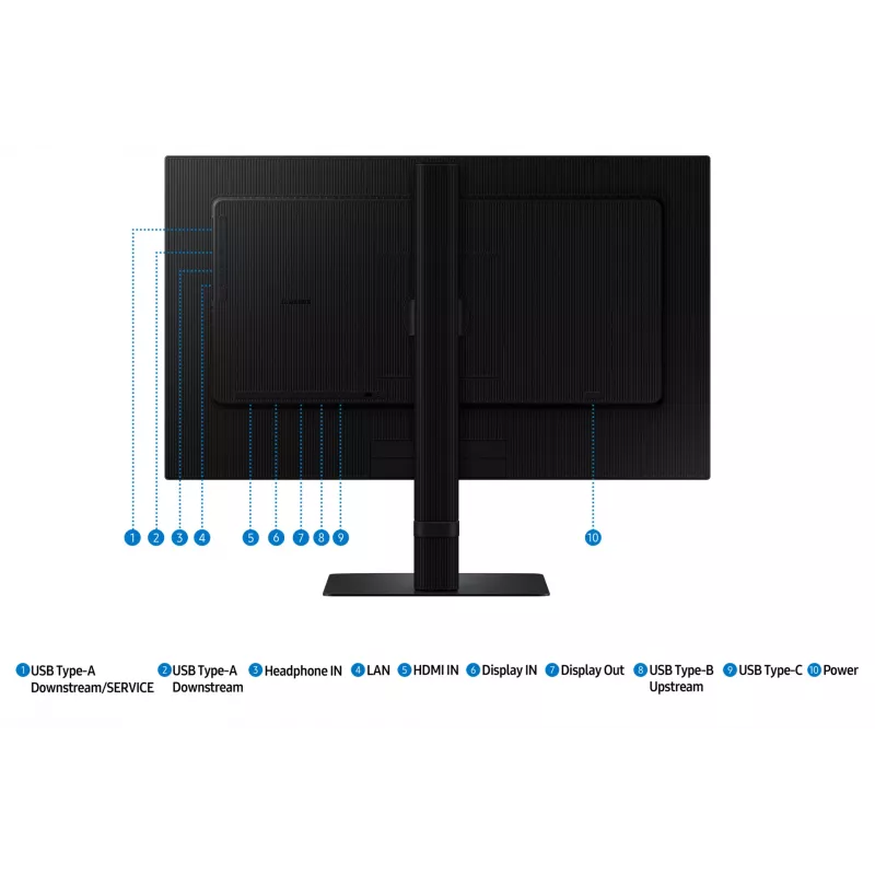 Samsung S24D604UAU arvutimonitor 61 cm (24 tolli) 2560 x 1440 pikslit Quad HD LED Must