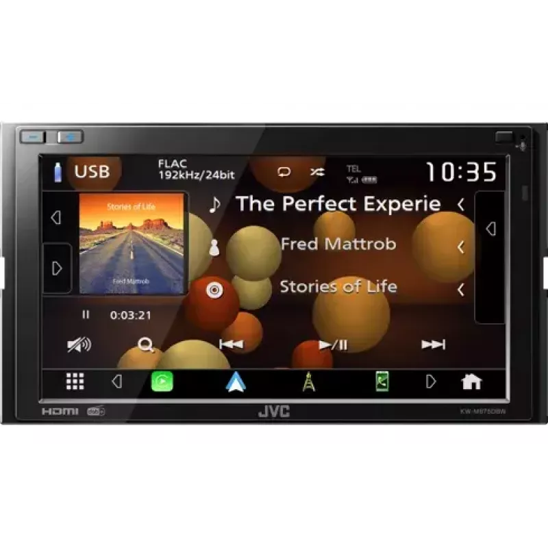 JVC KW-M875DBW auto meediavastuvõtja must Wi-Fi 180 W Bluetooth