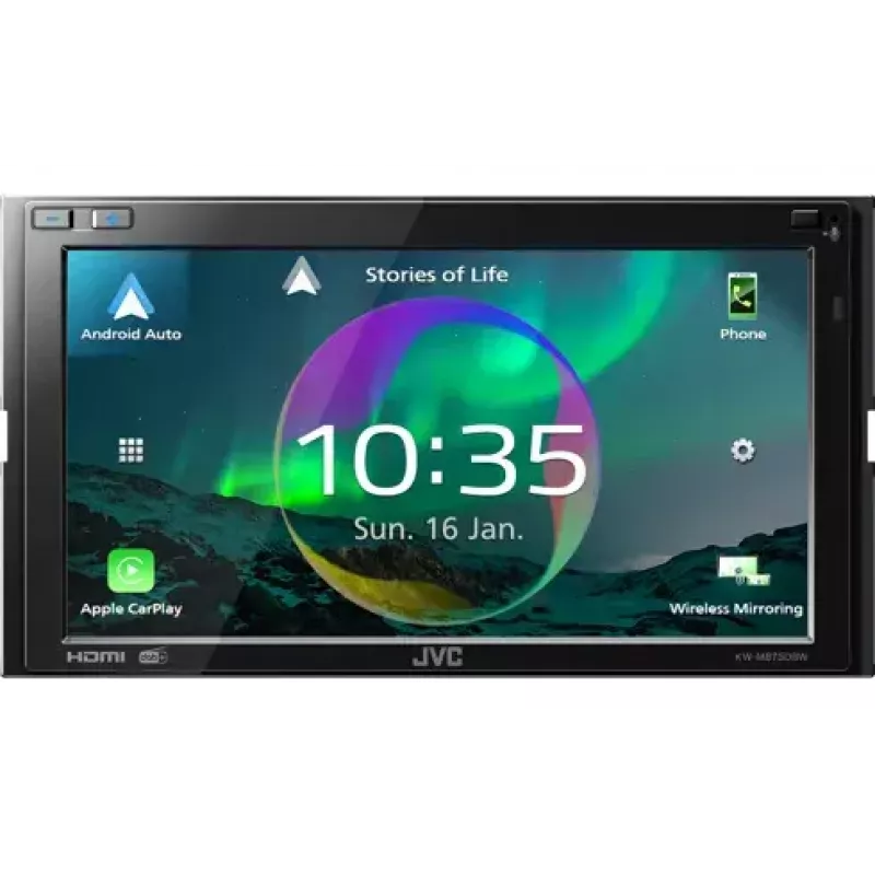 JVC KW-M875DBW auto meediavastuvõtja must Wi-Fi 180 W Bluetooth
