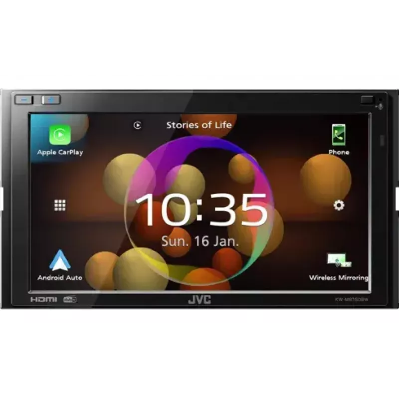 JVC KW-M875DBW auto meediavastuvõtja must Wi-Fi 180 W Bluetooth