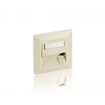 Equip 3-pordiline Saksa pinnakarp, puhasvalge, valge, ABS sünteetika, Alumiinium, tavapärane, mis tahes kaubamärk, RJ-45, 80 mm