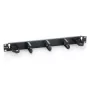 Equip 19-tolline rack-kinnitusega kaablihalduspaneel, must (RAL 9005)