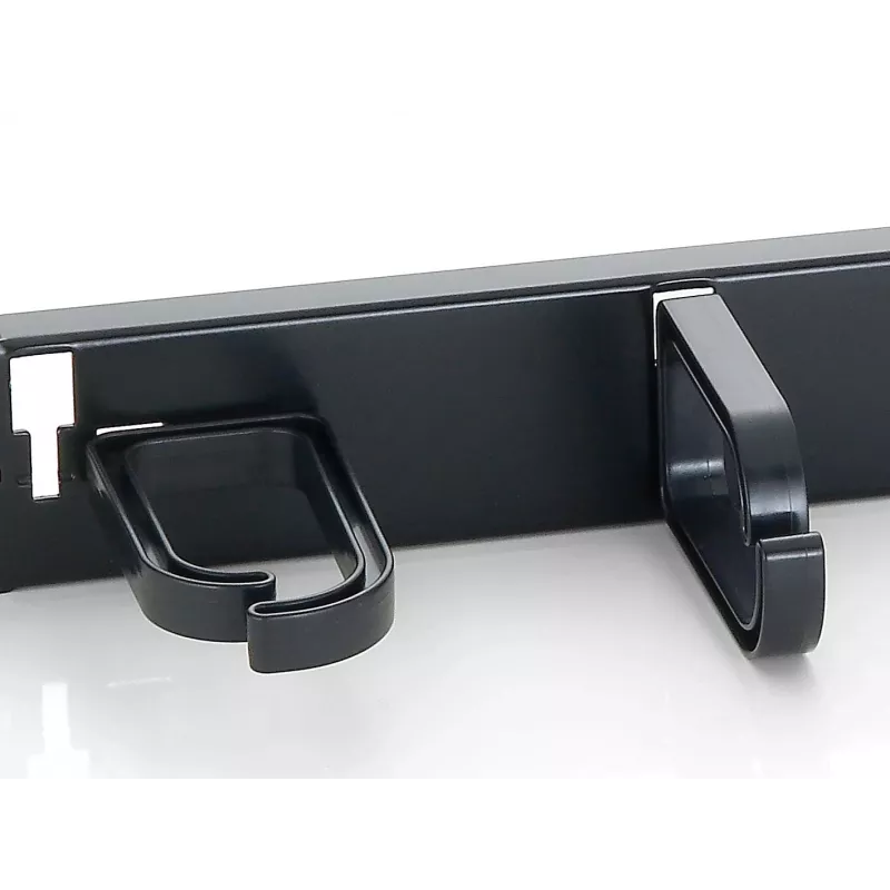 Equip 19-tolline rack-kinnitusega kaablihalduspaneel, must (RAL 9005)