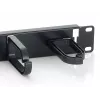 Equip 19-tolline rack-kinnitusega kaablihalduspaneel, must (RAL 9005)