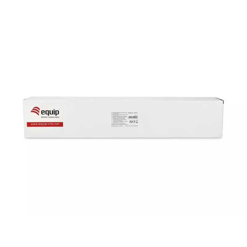 Equip 19-tolline rack-kinnitusega kaablihalduspaneel, must (RAL 9005)