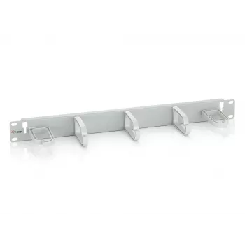 Equip 19-tolline rack-kinnitatav kaablihalduspaneel, helehall (RAL 7035)