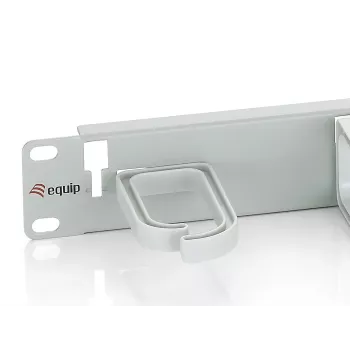 Equip 19-tolline rack-kinnitatav kaablihalduspaneel, helehall (RAL 7035)