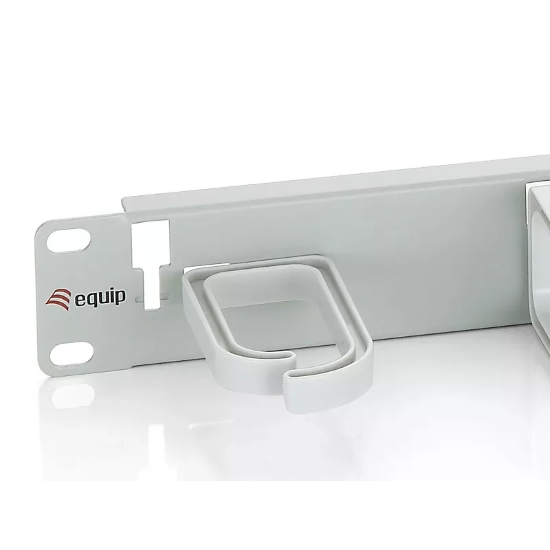 Equip 19-tolline rack-kinnitatav kaablihalduspaneel, helehall (RAL 7035)