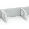 Equip 19-tolline rack-kinnitatav kaablihalduspaneel, helehall (RAL 7035)