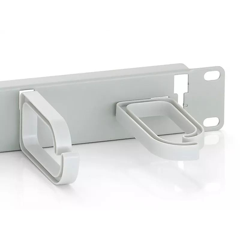 Equip 19-tolline rack-kinnitatav kaablihalduspaneel, helehall (RAL 7035)