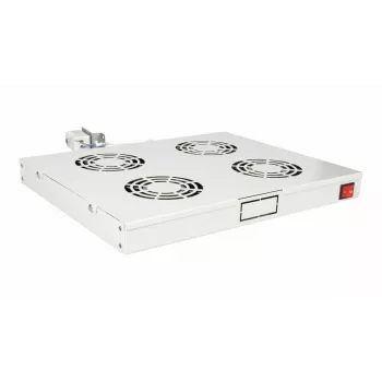 Equip jahutusventilaatorid 19 inch, 1U, 4 ventilaatorit, RAL7035 hall