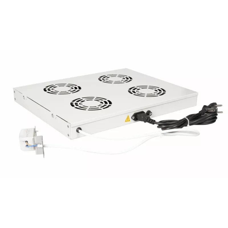 Equip jahutusventilaatorid 19 inch, 1U, 4 ventilaatorit, RAL7035 hall