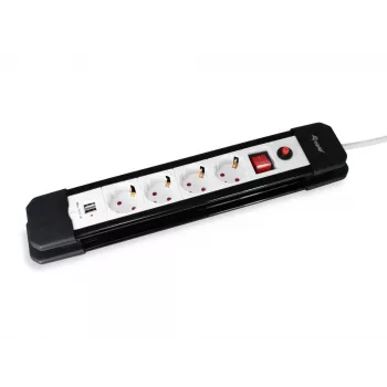 Equip 245553 pikendusjuhe 1.5 m 4 vahelduvvoolu pistikupesa Siseruumides Must, Valge