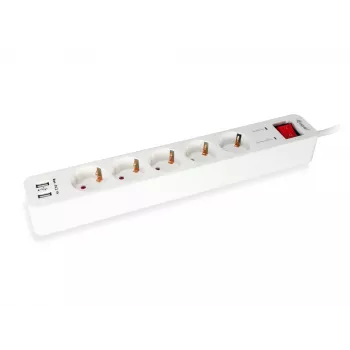 Equip 245554 pikendusjuhe 1,8 m 5 vahelduvvoolupistikut Siseruumides Valge