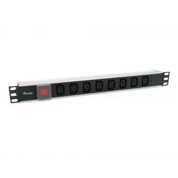 Equip 333310 toitejaotusseade (PDU) 8 vahelduvvoolu pistikupesa 1U must