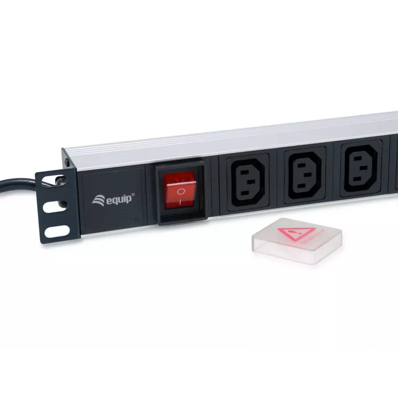 Equip 333310 toitejaotusseade (PDU) 8 vahelduvvoolu pistikupesa 1U must