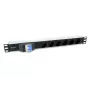 Equip 333312 toitejaotusseade (PDU) 6 vahelduvvoolu pistikupesa 1U must