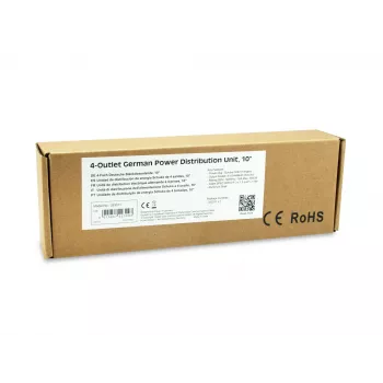 Equip 333311 toitejaotusseade (PDU) 4 vahelduvvoolu pistikupesa 1U must, hõbedane