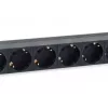 Equip 8 pistikupesaga Saksa toitejaotusseade IEC C14 pistikuga