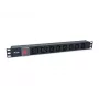 Equip 8 pistikupesaga toitejaotusseade, 6 x IEC-C13 + 2 x IEC-C19, sisse-/väljalüliti, alumiiniumkorpus