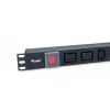 Equip 8 pistikupesaga toitejaotusseade, 6 x IEC-C13 + 2 x IEC-C19, sisse-/väljalüliti, alumiiniumkorpus