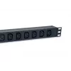 Equip 8 pistikupesaga toitejaotusseade, 6 x IEC-C13 + 2 x IEC-C19, sisse-/väljalüliti, alumiiniumkorpus