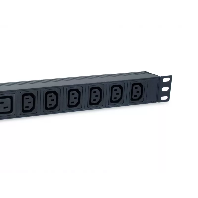 Equip 8 pistikupesaga toitejaotusseade, 6 x IEC-C13 + 2 x IEC-C19, sisse-/väljalüliti, alumiiniumkorpus