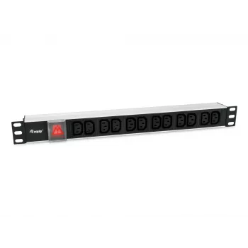 Equip 12 pistikupesa C13 toitejaotusseade, sisse/välja lüliti