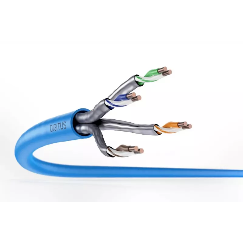 DIGITUS paigalduskaabel - CAT6a - U/FTP - AWG 23/1 - 100m - sinine