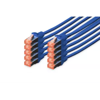 DIGITUS paranduskaabel - CAT6 - S/FTP - Snagless - Cu - 5m - sinine - 10pk