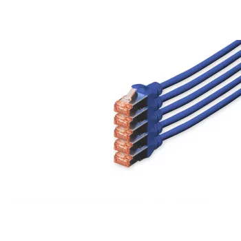 DIGITUS patch-kaabel - CAT6 - S/FTP - Snagless - Cu - 10m - sinine - 5 tk