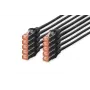 DIGITUS patch-kaabel Copper conductor - CAT6 - S/FTP - Snagless - 25cm - Must - 10pk